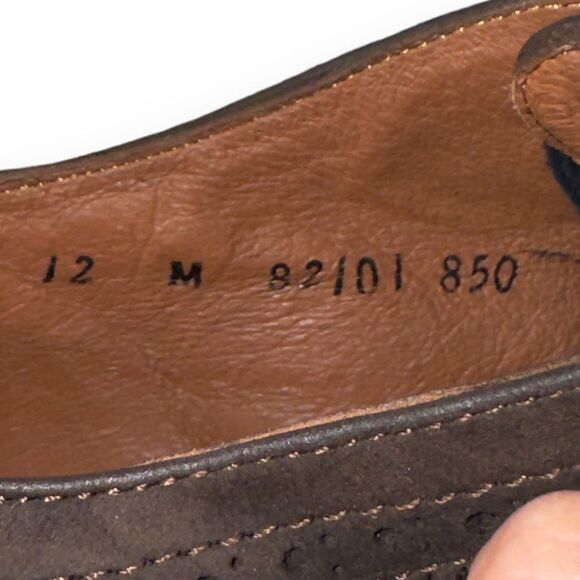 J.D. Fisk Classic Leather Wingtip Casual Oxfords Brown Men's 12M - Picture 11 of 12